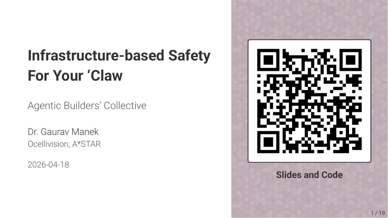 Infrastructure-based Safety For Your 'Claw — first slide
