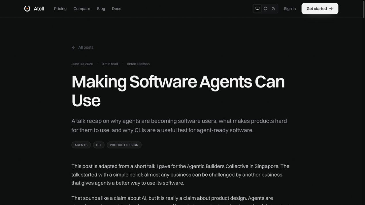 Making Software Agents Can Use — first slide