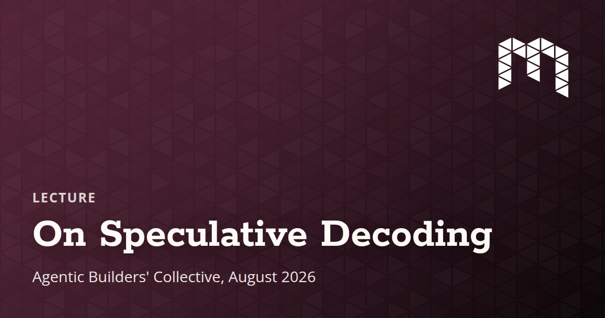 On Speculative Decoding — first slide